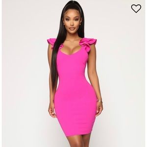 All About Fun Tie Back Mini Dress - Fuchsia